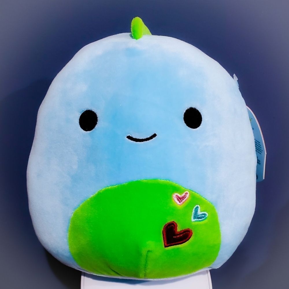 8" Squishmallow Rashad Blue Dino dinosaur valentine plush Kellytoy